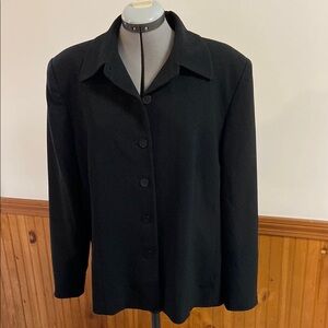 Jones New York Black Tailored Blazer with Notched Lapel Size 18